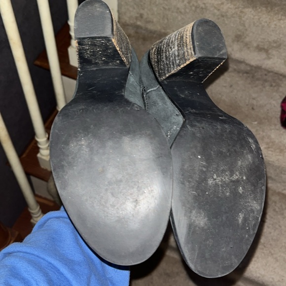 Betsey Johnson mini black suede boots with 3” heels. No Size listed. - Picture 2 of 5